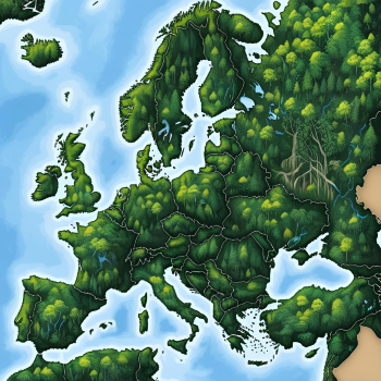 Carte Europe forêt arbres