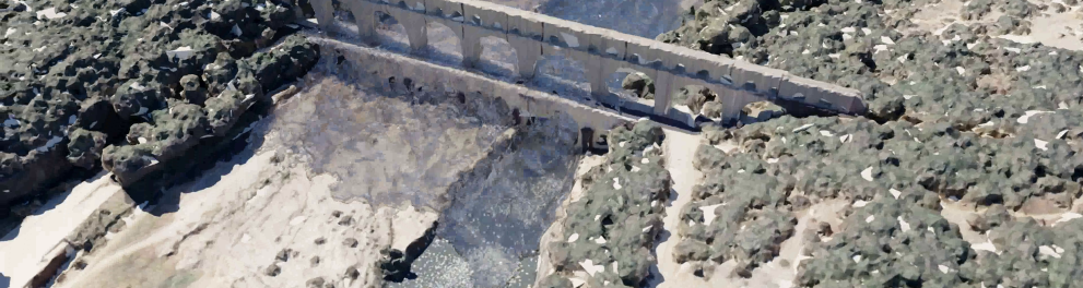 Simulation de crue au Pont du Gard